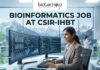 CSIR-IHBT Bioinformatics Jobs 2026 MSc Candidates Apply Online Here!
