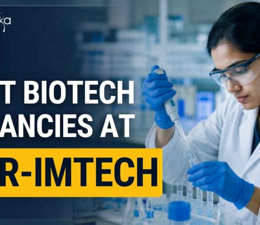 Multiple Govt Biotech Vacancies at CSIR-IMTECH