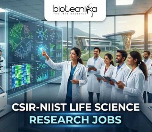 CSIR-NIIST Life Science Research Jobs 2026 | Walk-in Interview | Don’t Miss This Opportunity! CSIR-NIIST Life Science Research Jobs 2026 | Walk-in Interview | Don't Miss This Opportunity!