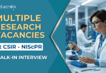 Multiple Life Sciences Vacancies at CSIR | Walk-In Interview CSIR-NIScPR Recruitment 2026 - Multiple Life Sciences Vacancies. Candidates Seeking Research Jobs Attend the Walk-in Interview.