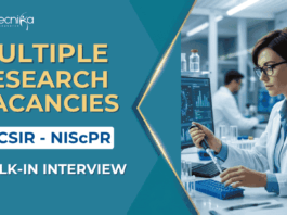 Multiple Life Sciences Vacancies at CSIR | Walk-In Interview CSIR-NIScPR Recruitment 2026 - Multiple Life Sciences Vacancies. Candidates Seeking Research Jobs Attend the Walk-in Interview.