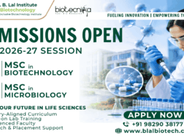 MSc Microbiology & Biotechnology Admission at Dr. B. Lal Institute of Biotechnology