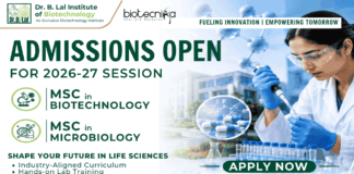 MSc Biotechnology & Microbiology Admissions 2026 at Dr. B. Lal Institute of Biotechnology, Jaipur | Apply Now MSc Microbiology & Biotechnology Admission at Dr. B. Lal Institute of Biotechnology