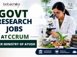 Earn Up to ₹1.78 Lakh/Month in Govt Research Jobs at CCRUM Under Ministry of AYUSH | Apply Now Earn Up to ₹1.78 Lakh/Month in Govt Research Jobs at CCRUM Under Ministry of AYUSH | Apply Now