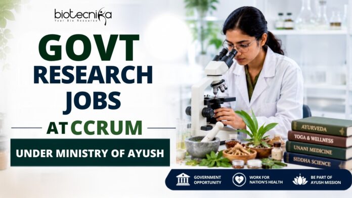 Earn Up to ₹1.78 LakhMonth in Govt Research Jobs at CCRUM Under Ministry of AYUSH Apply Now Earn Up to ₹1.78 Lakh/Month in Govt Research Jobs at CCRUM Under Ministry of AYUSH | Apply Now