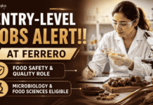 Entry Level Microbiology Jobs at Ferrero | Applications Open Apply for Ferrero Careers Quality Laboratory Specialist Role. Entry-Level Microbiology and Food Tech Jobs in the FMCG industry.