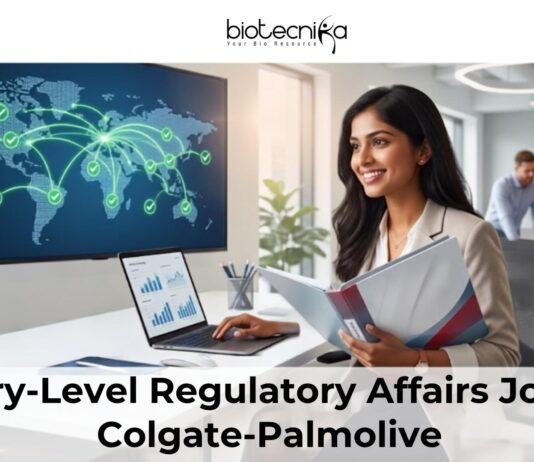 Entry-Level Regulatory Affairs Job at Colgate-Palmolive | Life Science Graduates Apply Now! Entry-Level Regulatory Affairs Job at Colgate-Palmolive Life Science Graduates Apply Now!