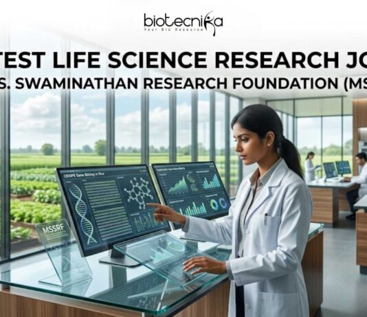 Explore the Latest Life Science Research Jobs at MSSRF Apply Online Here