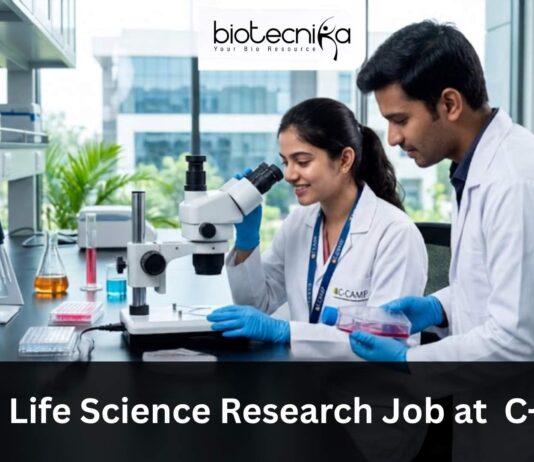 Fresher Life Science Research Job at C-CAMP (1)