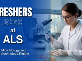 ALS invites applications in Bengaluru. Microbiology and Biotechnology Candidates Apply Now for Freshers Jobs & Launch Your Career.