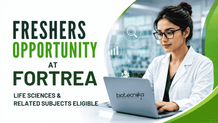 Freshers Life Sciences Job Vacancy at Fortrea Apply for Fortrea Careers 2026. Freshers Life Sciences Jobs in Clinical Research for Assistant Clinical Data Analyst in Bangalore.