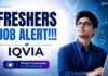 Freshers Life Sciences Jobs at IQVIA | Recent Graduates Are Eligible Explore Freshers Life Sciences Jobs at IQVIA in Kolkata and Apply Now for Associate Trainee Position in CDM and Kickstart Your Career.