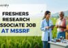 Fresher's Research Associate Job at MSSRF – Apply Online!