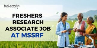 Fresher’s Research Associate Job at MSSRF – Apply Online! Fresher's Research Associate Job at MSSRF – Apply Online!
