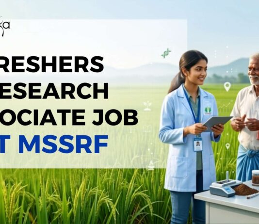 Fresher’s Research Associate Job at MSSRF – Apply Online! Fresher's Research Associate Job at MSSRF – Apply Online!