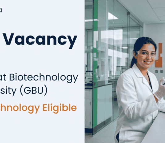 Biotechnology JRF Vacancy at GBU | Online Applications Open GBU Recruitment 2026 Invites Applications for JRF Vacancy in a GSBTM-funded Cancer Research Project. Apply for Biotechnology Jobs.
