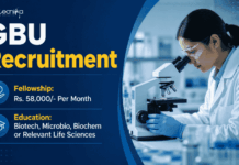Rs. 58,000/- Per Month Salary Research Jobs at GBU – Apply Now Apply for GBU Research Associate Recruitment 2026. Research Jobs in Biotechnology and Life Sciences Career Opportunities await.