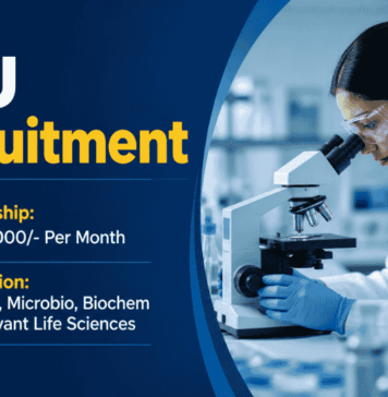 Rs. 58,000/- Per Month Salary Research Jobs at GBU – Apply Now Apply for GBU Research Associate Recruitment 2026. Research Jobs in Biotechnology and Life Sciences Career Opportunities await.