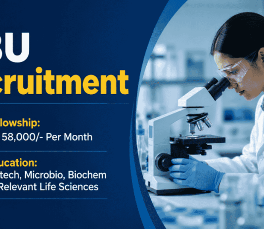 Rs. 58,000/- Per Month Salary Research Jobs at GBU – Apply Now Apply for GBU Research Associate Recruitment 2026. Research Jobs in Biotechnology and Life Sciences Career Opportunities await.