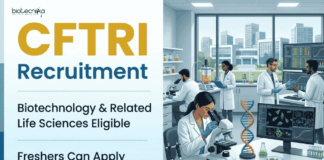 Apply for CFTRI Recruitment 2026. Explore Govt Biotechnology Jobs Opportunity for Life Sciences Career in Mysuru.
