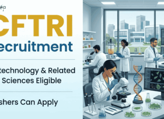Govt Biotechnology Research Jobs at CFTRI | Freshers are Eligible Apply for CFTRI Recruitment 2026. Explore Govt Biotechnology Jobs Opportunity for Life Sciences Career in Mysuru.
