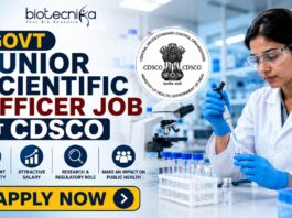 Govt Junior Scientific Officer Job at CDSCO With Salary Upto ₹1.51 Lakh | Apply Now!
