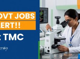 TMC Recruitment 2026 invites Applications for Scientific Assistant Jobs. Apply for Govt Life Sciences Jobs in Before the Last Date.