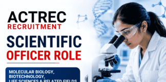 Govt Life Sciences Jobs at ACTREC | Walk-In for Entry-Level Roles ACTREC Recruitment 2026 Announced Scientific Officer Vacancy. Biotechnology Career Aspirants Apply Now for Govt Life Sciences Jobs.