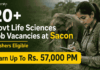 20+ Govt Life Sciences Job Vacancies with Up to 57,000 Pay at Sacon | Freshers Eligible Apply for SACON Recruitment 2026. Govt Zoology & Life Sciences Jobs available for MSc Candidates. Salary up to ₹57,000 + HRA.