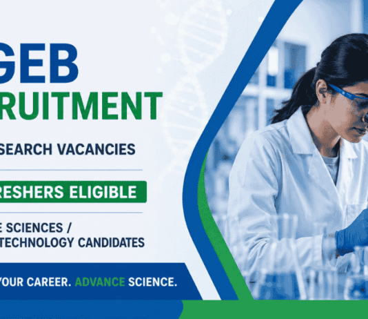 Biotech & Life Sciences Research Jobs at ICGEB – Freshers Eligible Apply for ICGEB Recruitment 2026. Explore Life Sciences and Biotechnology Jobs for Freshers in DBT Funded Research.