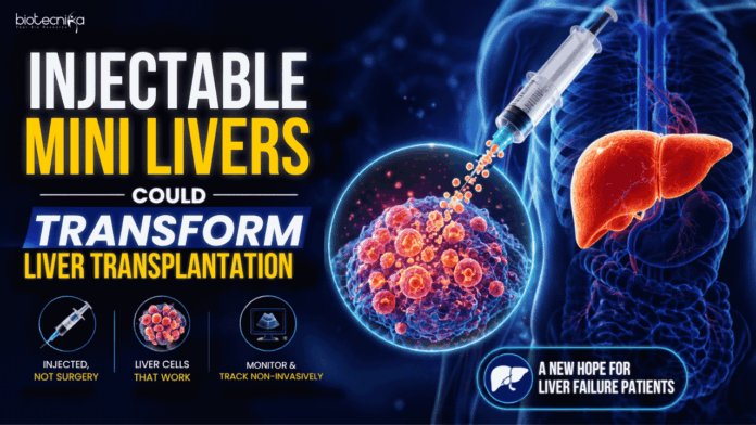 Injectable Mini Livers Could Transform Liver Transplantation (1) MIT Researchers Developed Injectable Mini Livers that Function Inside the Body, Offering a Potential New Approach to Liver Transplantation.