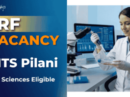Apply for BITS Pilani Recruitment JRF Vacancy in Immunology. Excellent Career in Immunology with Fellowship.