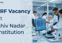 JRF Vacancy at Shiv Nadar Institution | Life Sciences Grads Apply Apply for JRF Vacancy at Shiv Nadar Institution of Eminence. Excellent Opportunity for Life Sciences Career Growth through Cancer Research.
