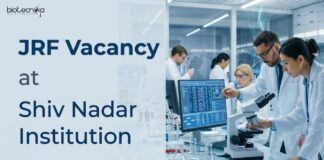 Apply for JRF Vacancy at Shiv Nadar Institution of Eminence. Excellent Opportunity for Life Sciences Career Growth through Cancer Research.