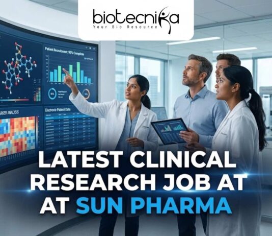 Latest Clinical Research Job at Sun Pharma Life Science Graduates Apply Now!