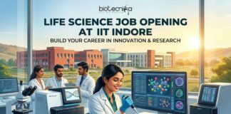 Life Science Research Job Opening at IIT Indore for MSc & MTech Candidates | Apply Now Apply for an MSc Life Science Research Job at IIT Indore for Project Technical Support. Explore MTech research vacancy opportunities.