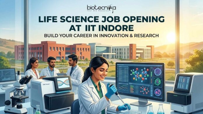 Life Science Job Opening at IIT Indore Apply for an MSc Life Science Research Job at IIT Indore for Project Technical Support. Explore MTech research vacancy opportunities.