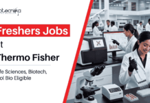 Freshers Life Sciences Jobs at Thermo Fisher | Apply Online Now Apply for Thermo Fisher Career in Bangalore. Great Opportunity for Life Sciences Freshers Jobs in Scientist Roles.