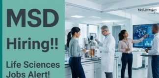 Apply for Life Sciences Jobs in Hyderabad at MSD and Explore GxP tester Specialist Role and Kickstart your Career.