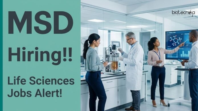 Life Sciences Jobs MSD is Hiring in Hyderabad Apply for Life Sciences Jobs in Hyderabad at MSD and Explore GxP tester Specialist Role and Kickstart your Career.