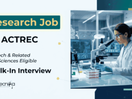 ACTREC Recruitment in Biotech, Microbio & Life Sciences – Attend the Walk-In Apply for ACTREC Recruitment 2026. Those who are seeking Career in Life Sciences Explore this Govt Research Jobs.