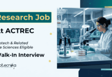 ACTREC Recruitment in Biotech, Microbio & Life Sciences – Attend the Walk-In Apply for ACTREC Recruitment 2026. Those who are seeking Career in Life Sciences Explore this Govt Research Jobs.