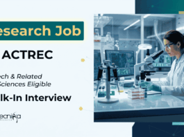 ACTREC Recruitment in Biotech, Microbio & Life Sciences – Attend the Walk-In Apply for ACTREC Recruitment 2026. Those who are seeking Career in Life Sciences Explore this Govt Research Jobs.