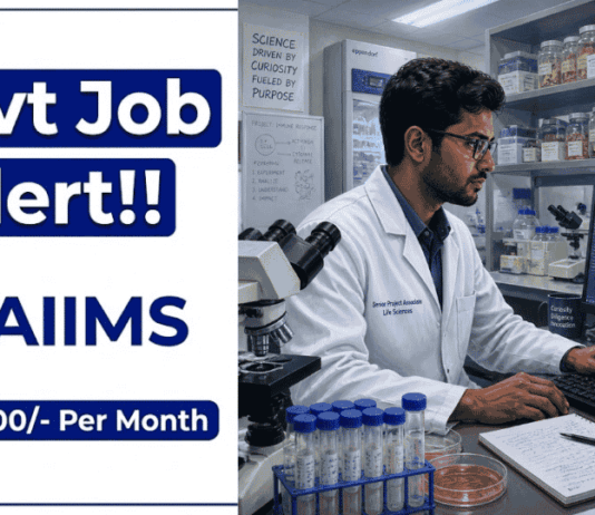 Rs. 70,000/- Per Month Govt Research Jobs at AIIMS | Online Applications AIIMS Recruitment 2026 Invites Applications under ANRF project. Apply for Govt Research Jobs and Build your Life Sciences Career.