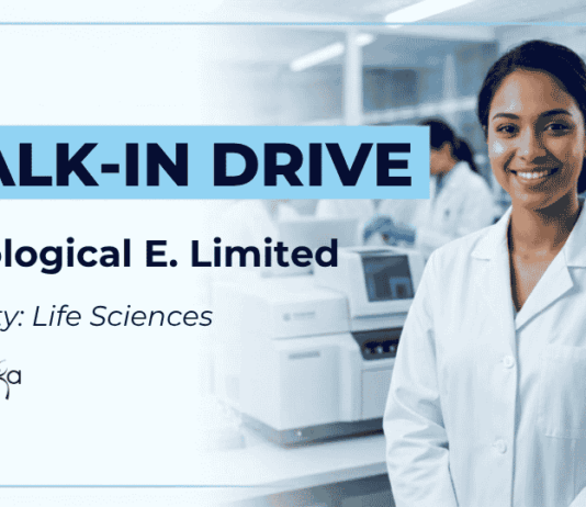 Life Sciences Jobs in Hyderabad | Biological E Limited is Hiring | Walk-In Apply for Biological E Limited Walk-In Drive 2026. Explore Life Sciences Jobs in QC and Vaccine Manufacturing Opportunities.