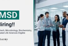 MSD is Hiring in Hyderabad | Apply Now for Microbiology & Biotechnology Jobs MSD Careers invites Applications in Hyderabad. Biotechnology Jobs offering an exciting Career in Life Sciences and Digital Lab Systems.