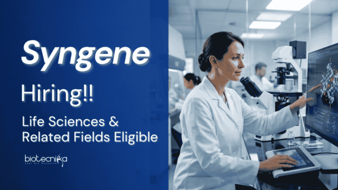 Life Sciences Jobs at Syngene Apply for Senior Research Investigator in Bangalore. Explore Research Jobs through Syngene Careers in Life Sciences.