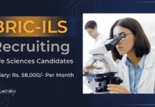 Govt Research Jobs at BRIC – Earn Up to Rs. 58000/- Per Month Apply for BRIC ILS Recruitment 2026 abd Explore Govt Research Jobs and Build your Career in Life Sciences with a ₹58,000 fellowship.