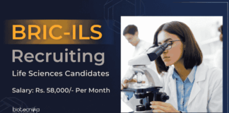 Govt Research Jobs at BRIC – Earn Up to Rs. 58000/- Per Month Apply for BRIC ILS Recruitment 2026 abd Explore Govt Research Jobs and Build your Career in Life Sciences with a ₹58,000 fellowship.