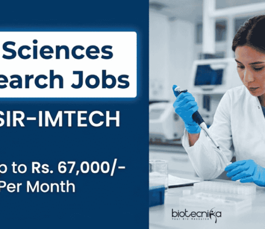 Apply for CSIR-IMTECH Recruitment 2026 and Explore Govt Life Sciences & Microbiology Jobs with Attractive Salary.